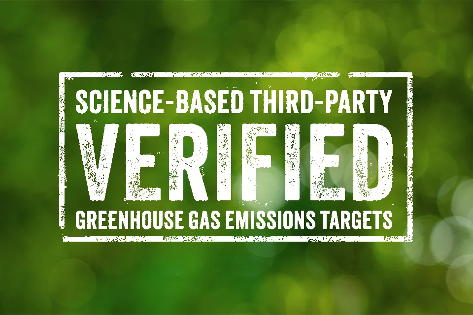 Science based third-party verified greenhouse gas emissions targets