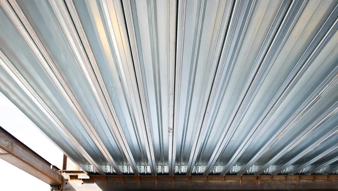 Deep-Dek® Composite close up on beams