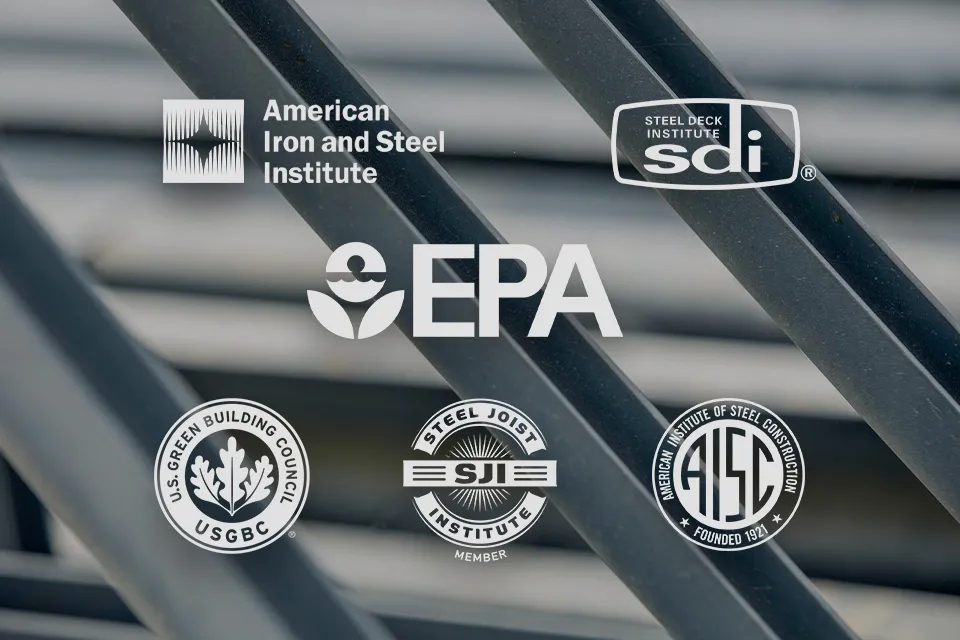 Industry links to Steel Joist Institute and AISC