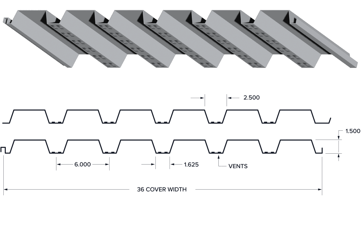 Standard B Deck Vented Profile