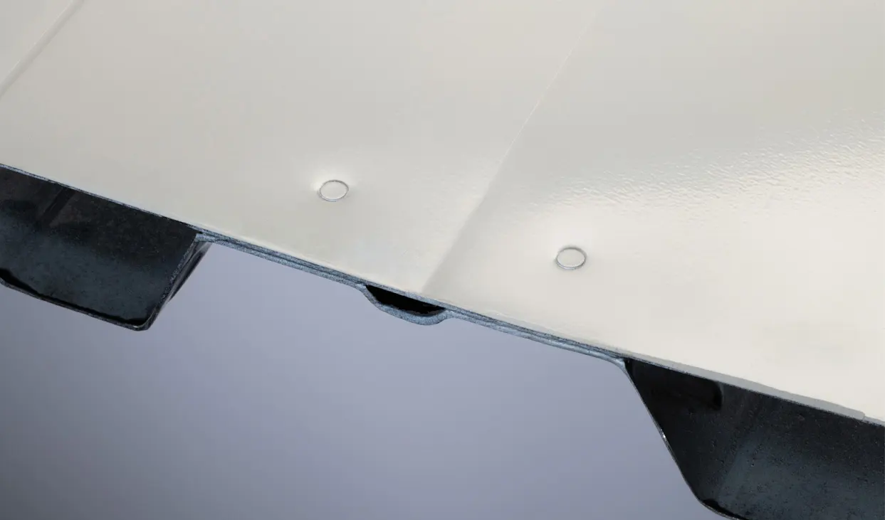 Close up of rivets on standard deck